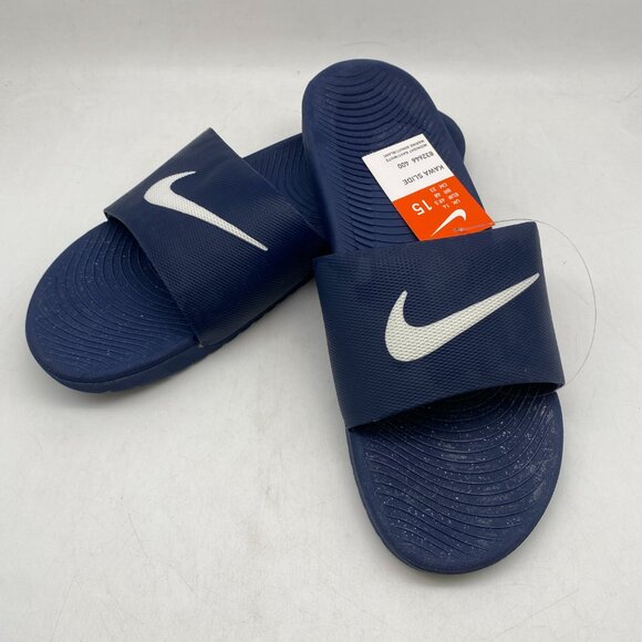 *Brand New* Nike  Dark Navy Blue Kawa Slides Sandals main image 5